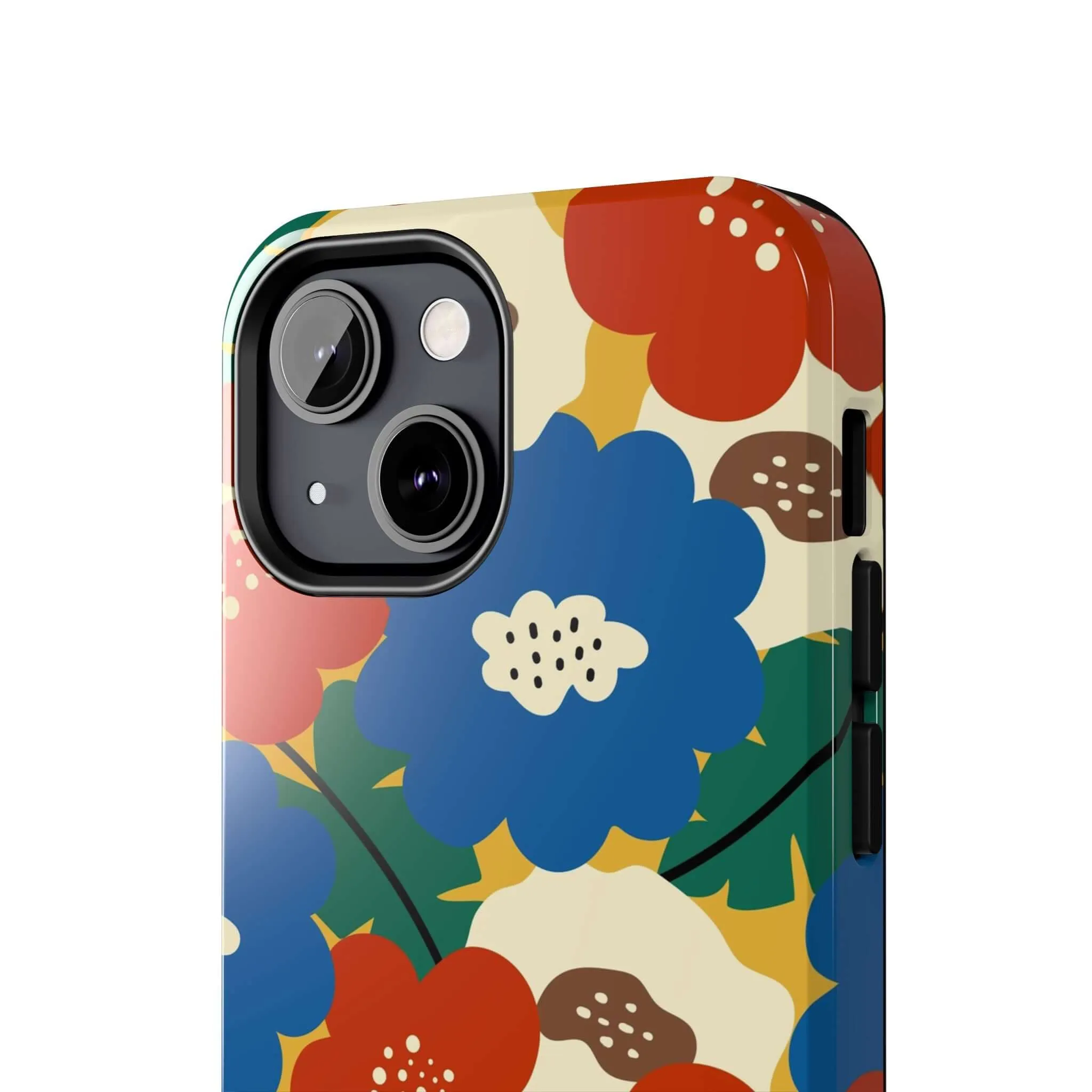 Retro Blooms | Red Flower Case