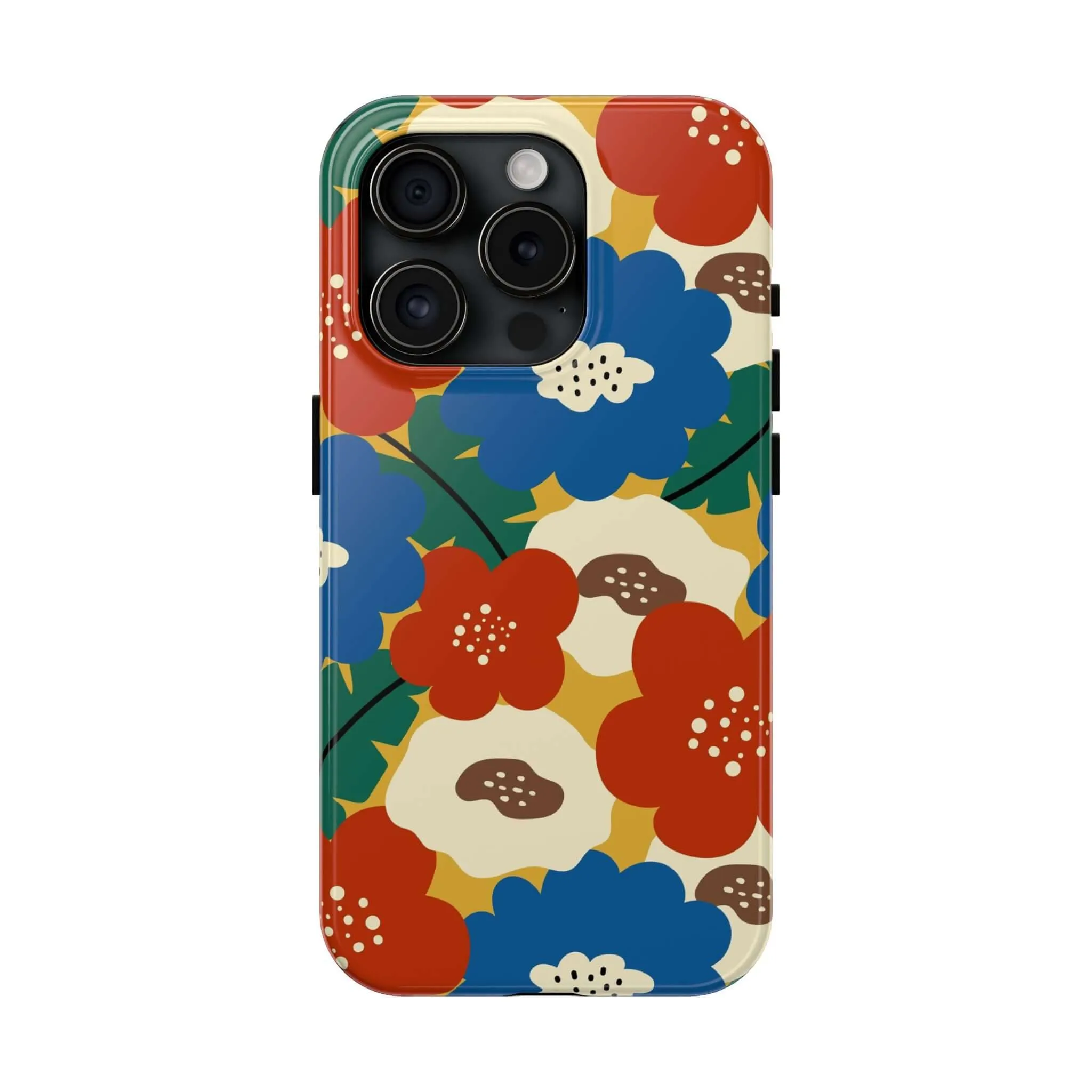 Retro Blooms | Red Flower Case