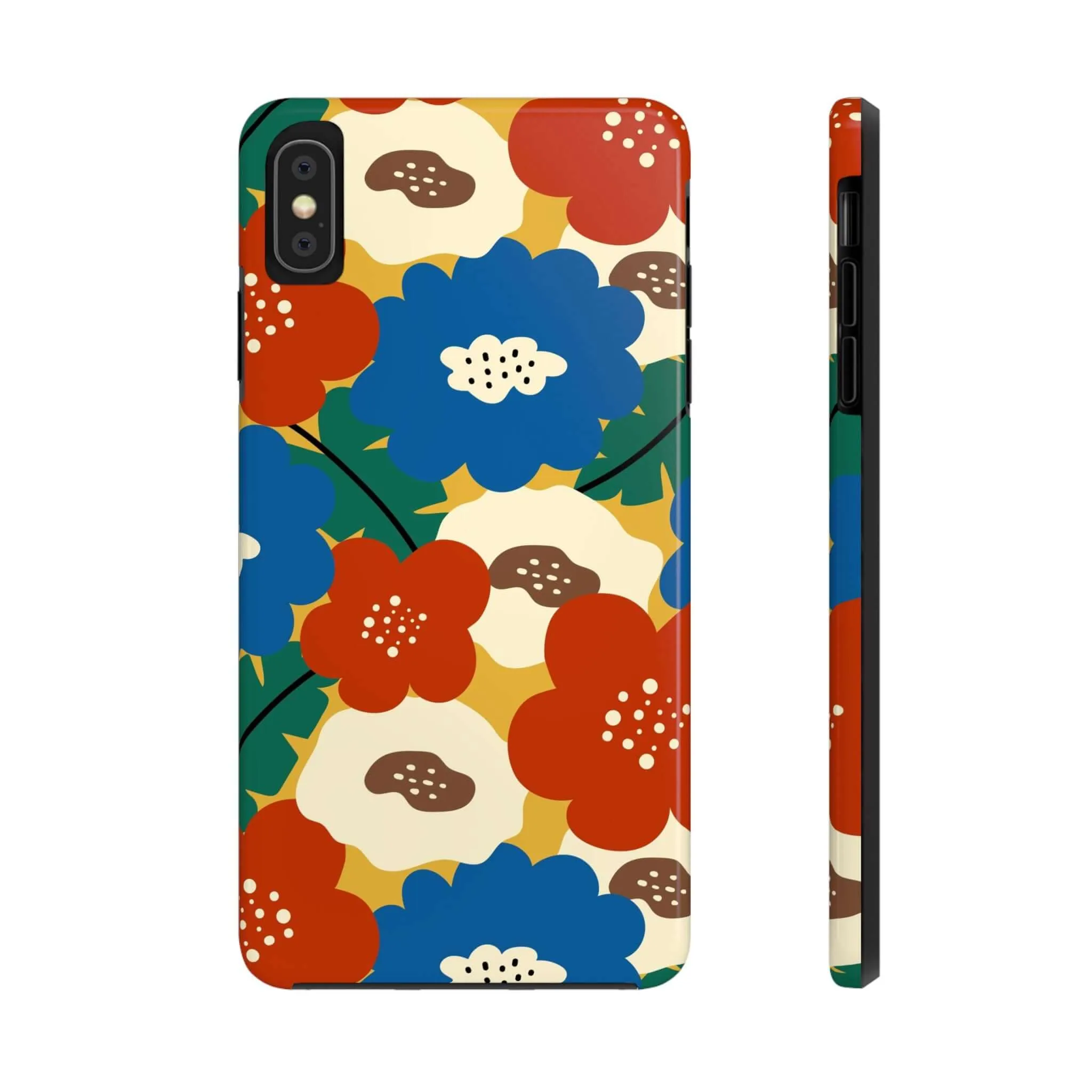 Retro Blooms | Red Flower Case