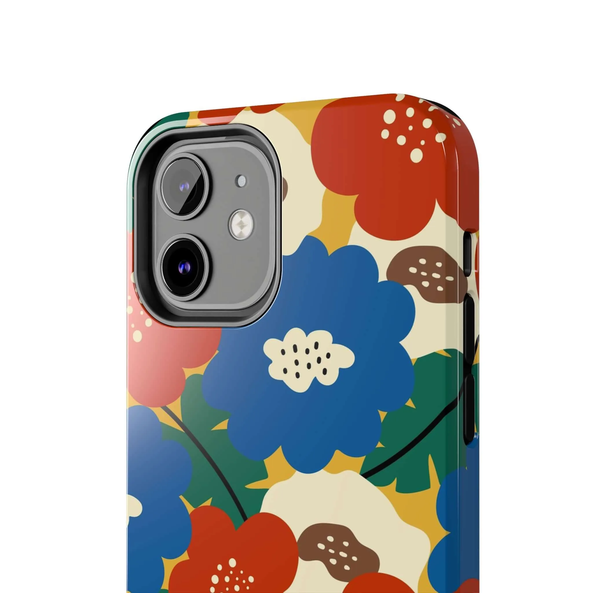 Retro Blooms | Red Flower Case