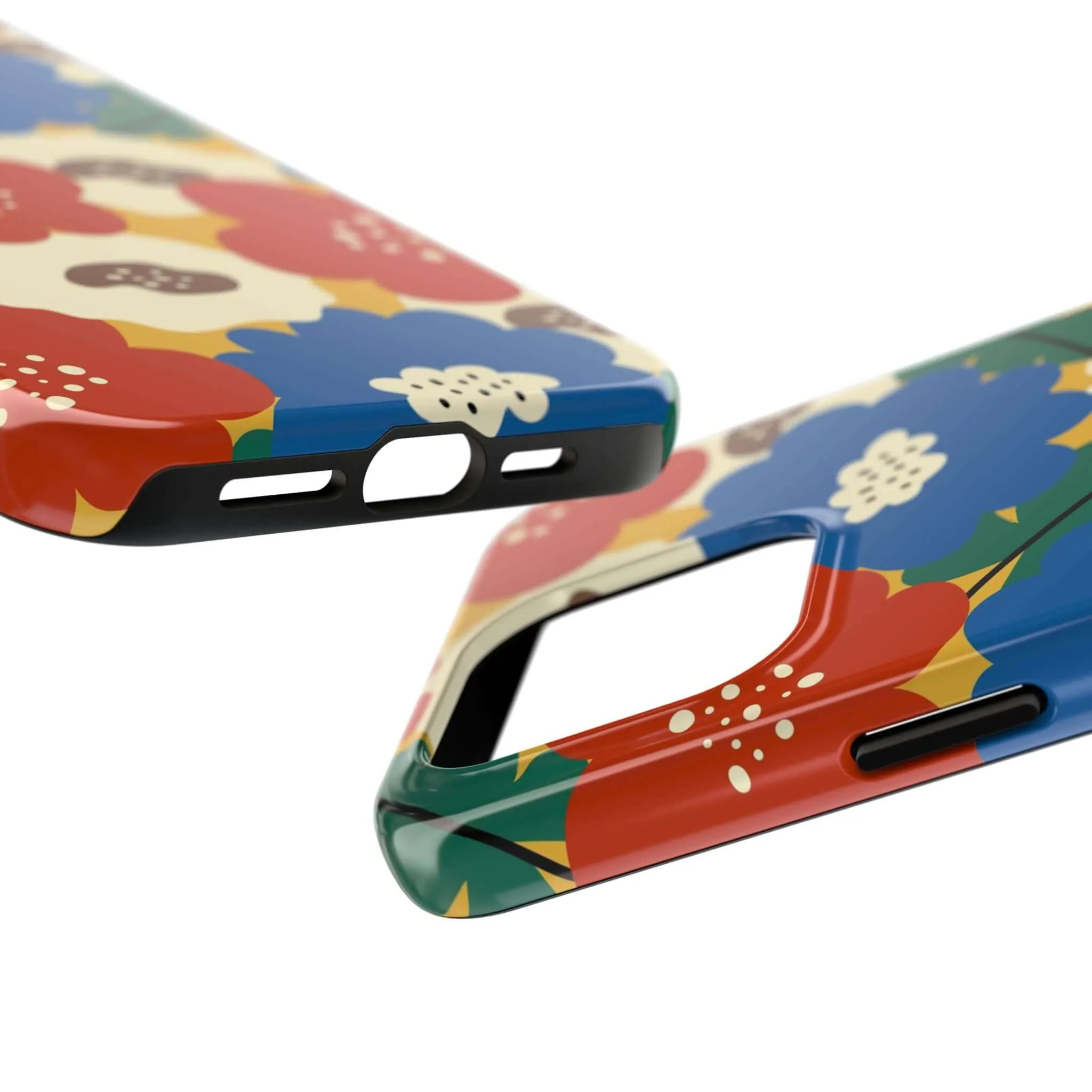 Retro Blooms | Red Flower Case