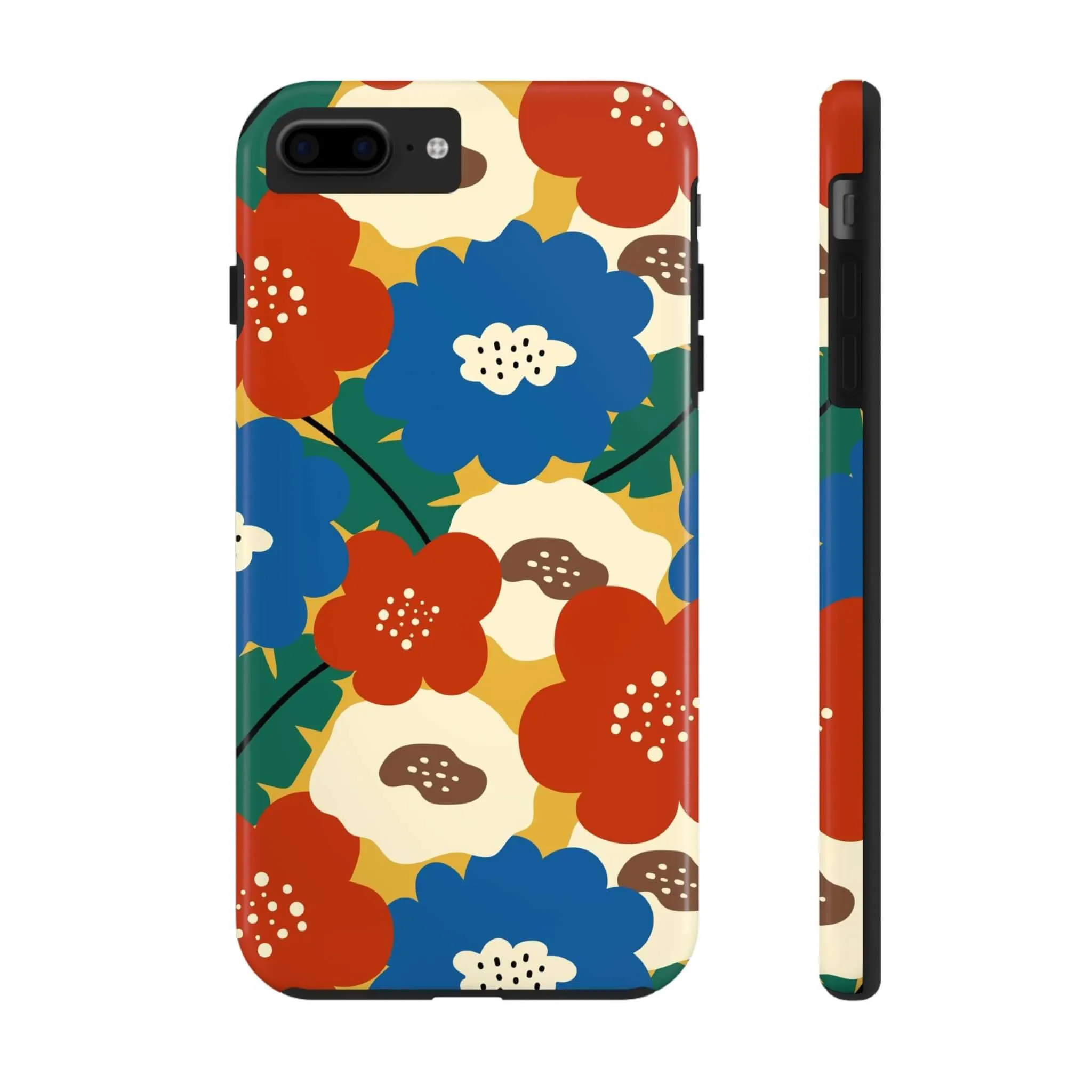 Retro Blooms | Red Flower Case