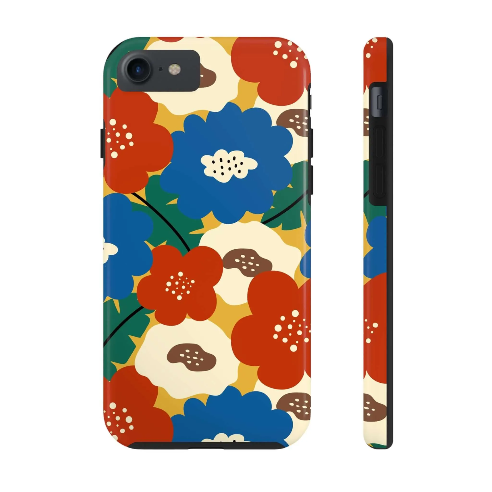Retro Blooms | Red Flower Case