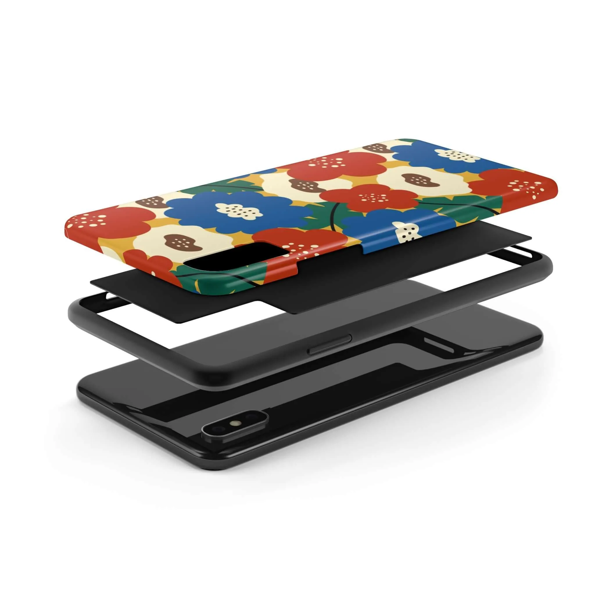Retro Blooms | Red Flower Case