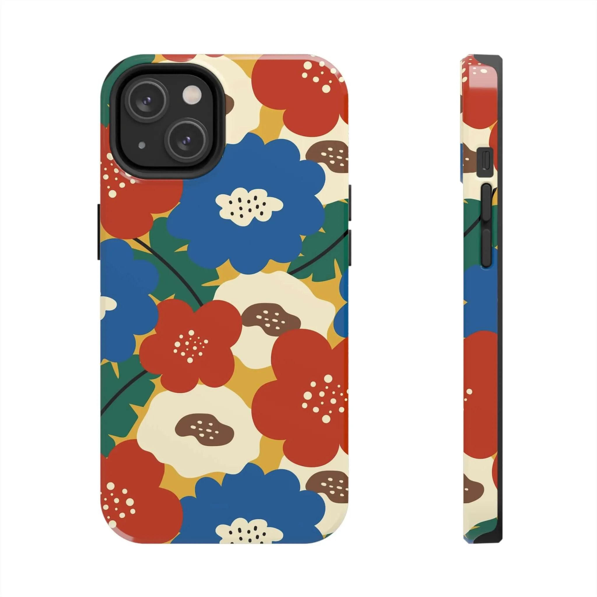 Retro Blooms | Red Flower Case