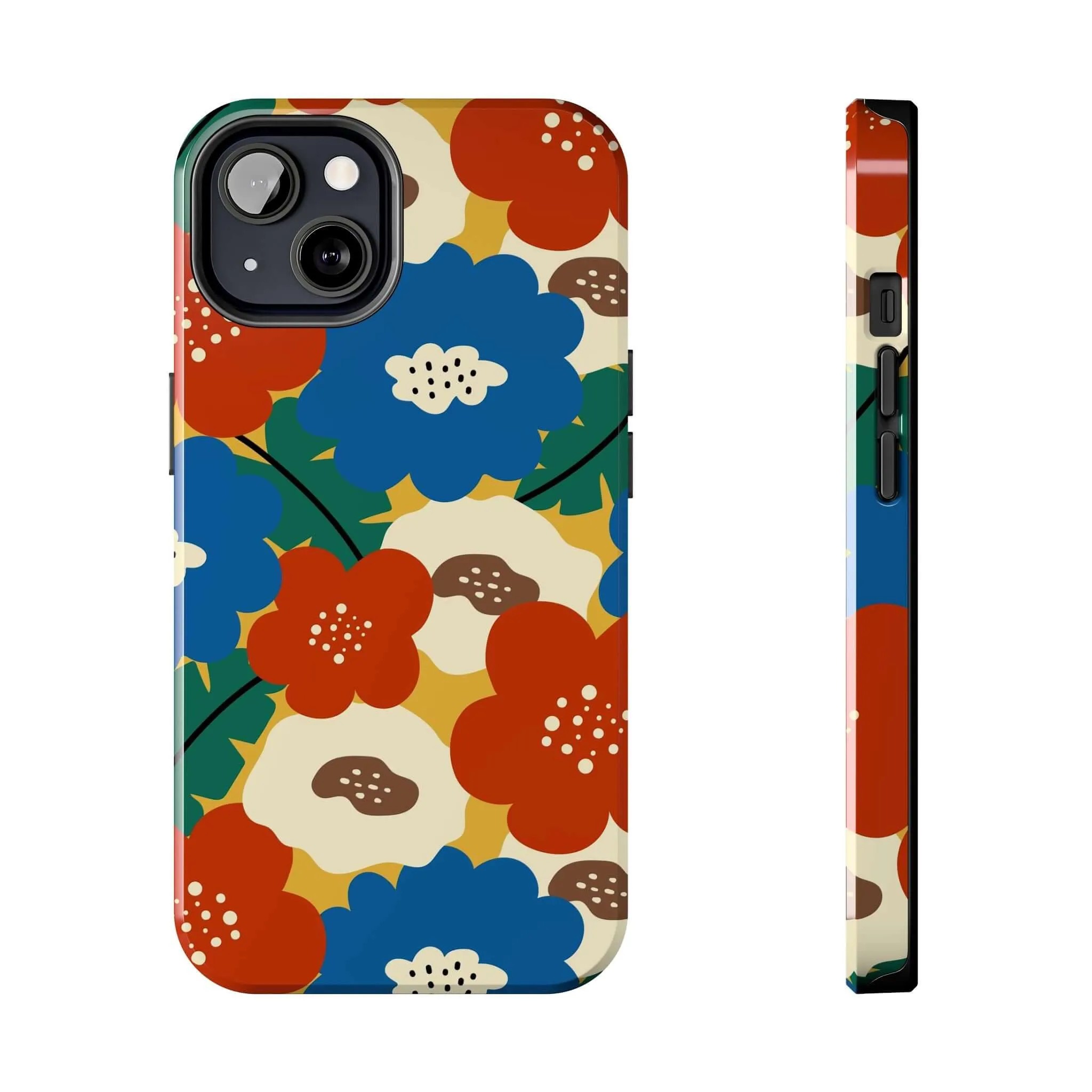 Retro Blooms | Red Flower Case