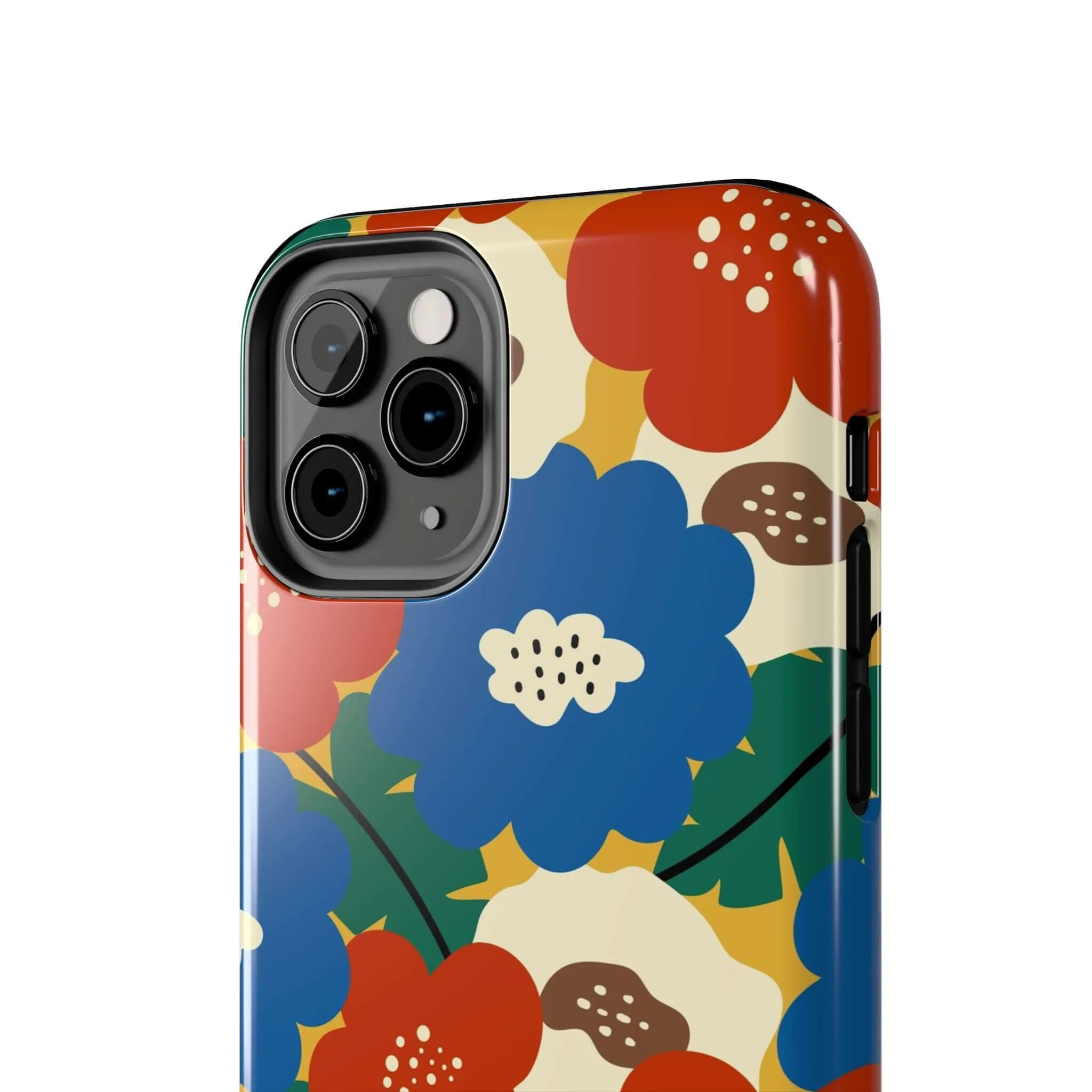 Retro Blooms | Red Flower Case