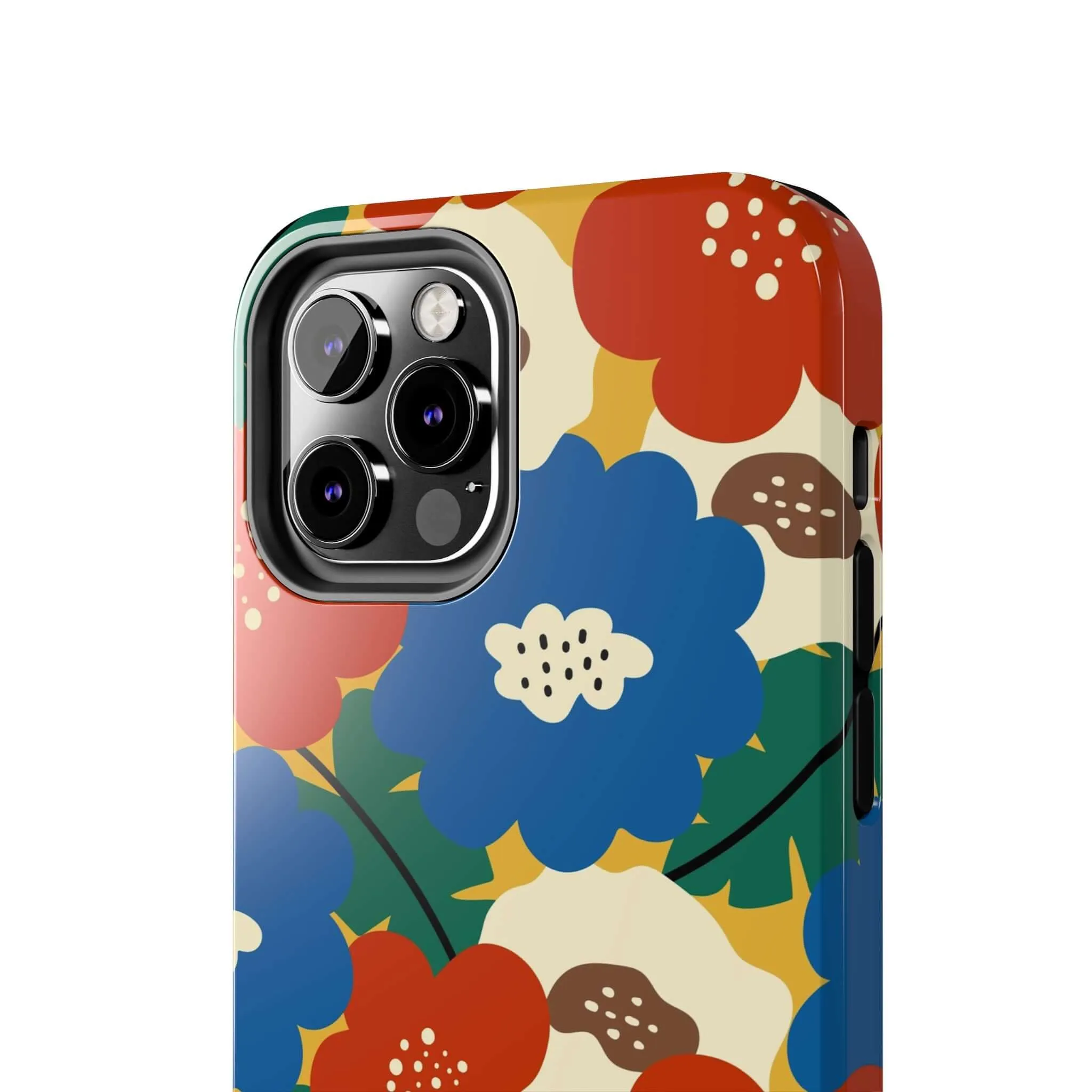 Retro Blooms | Red Flower Case