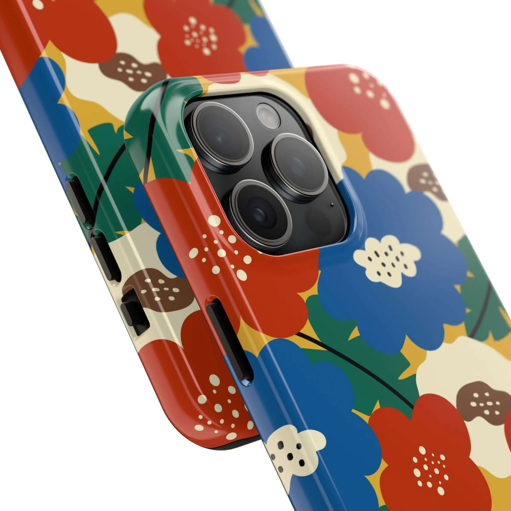 Retro Blooms | Red Flower Case