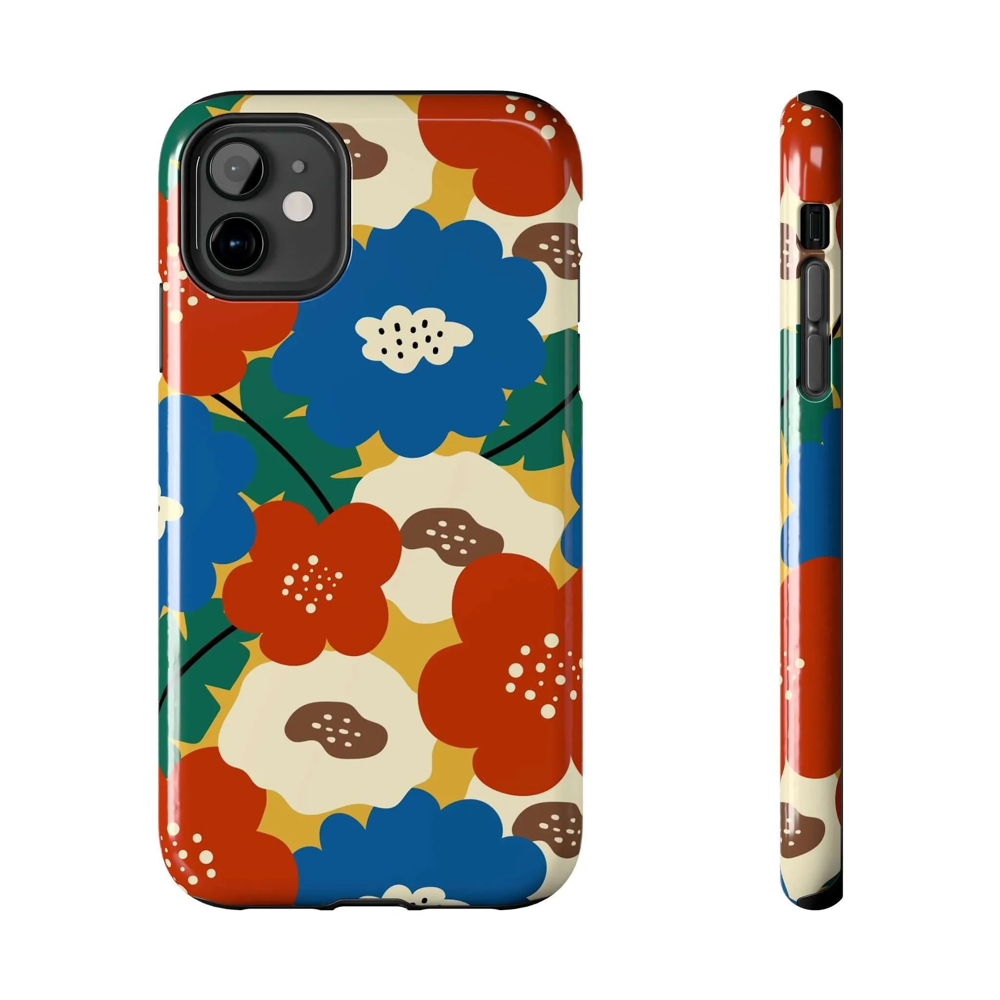 Retro Blooms | Red Flower Case