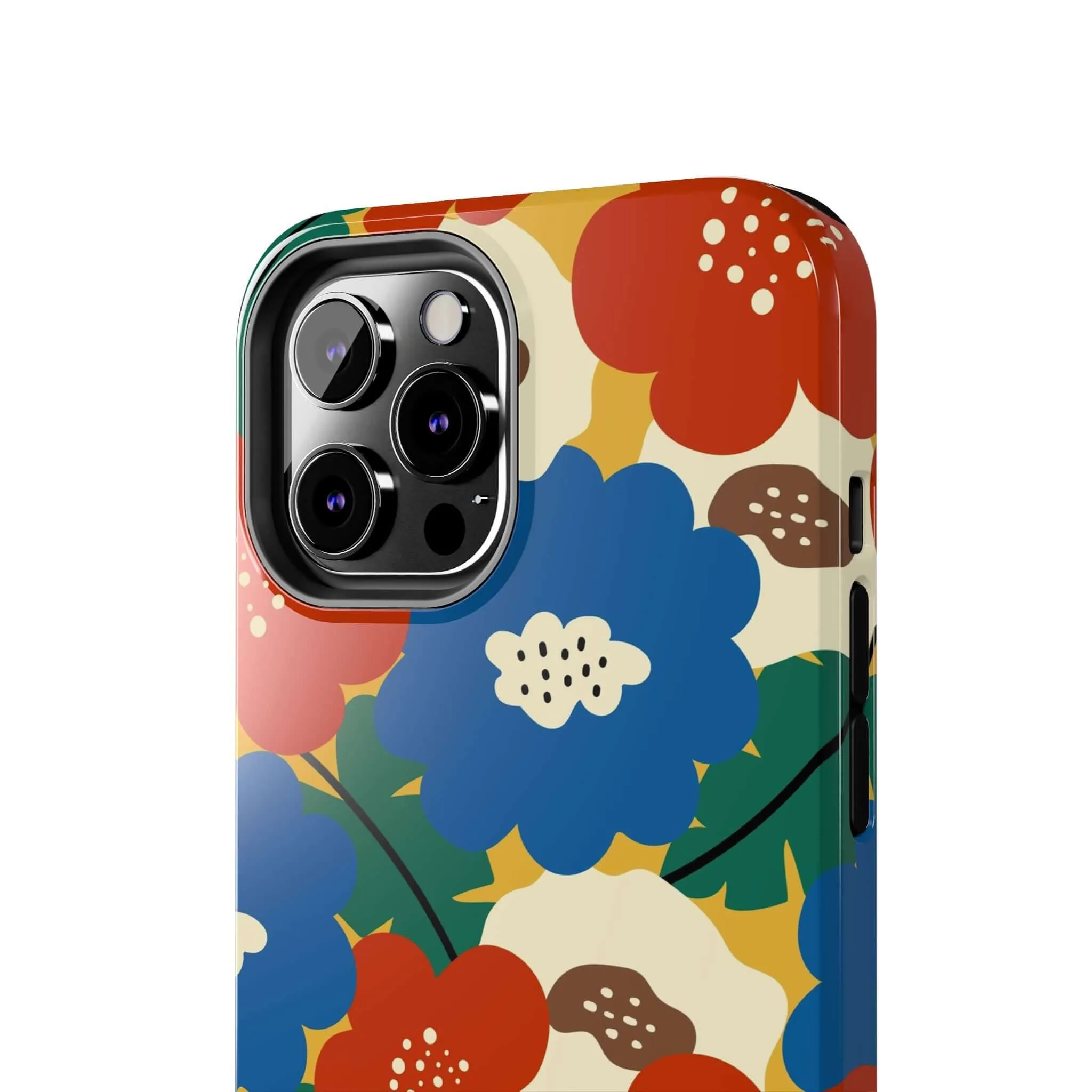 Retro Blooms | Red Flower Case