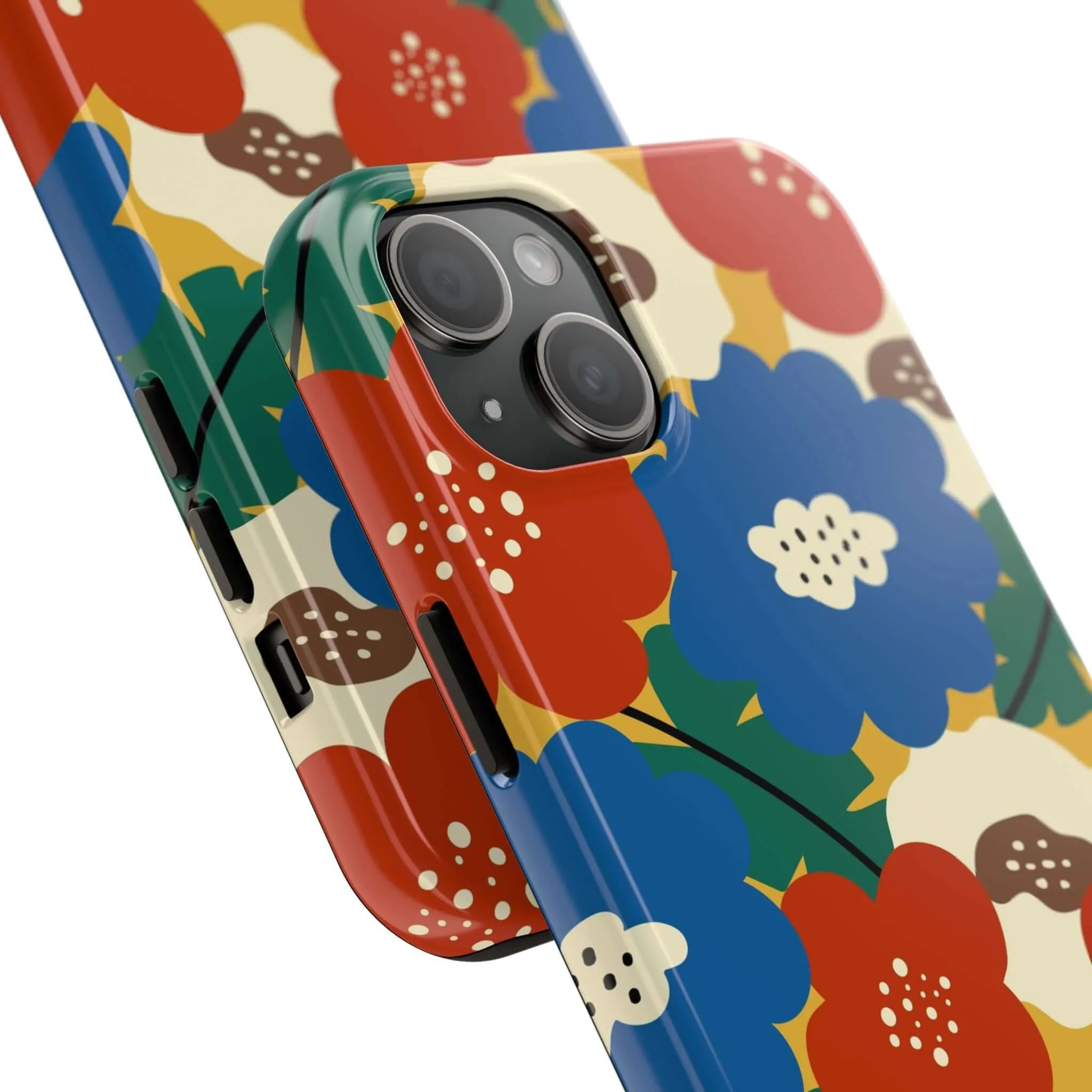 Retro Blooms | Red Flower Case