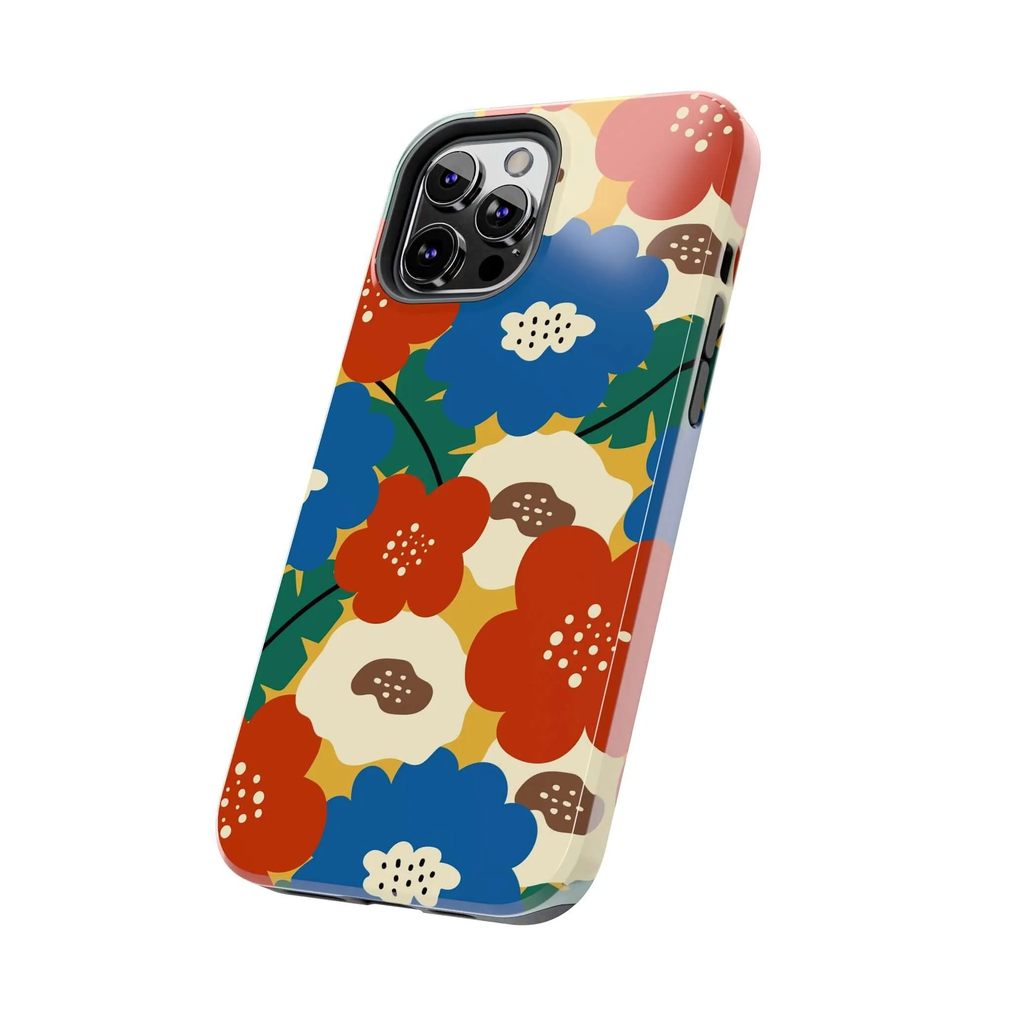 Retro Blooms | Red Flower Case