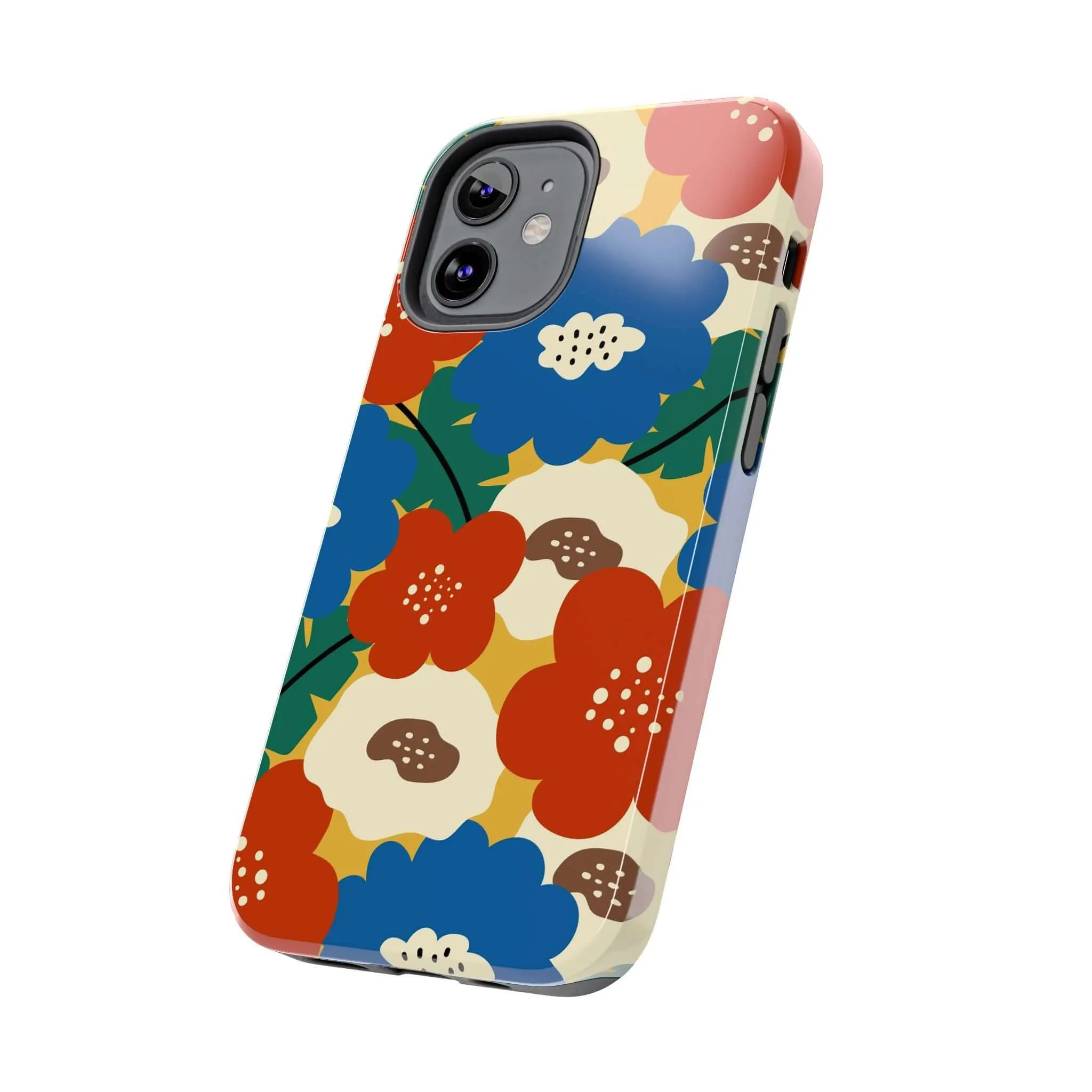 Retro Blooms | Red Flower Case