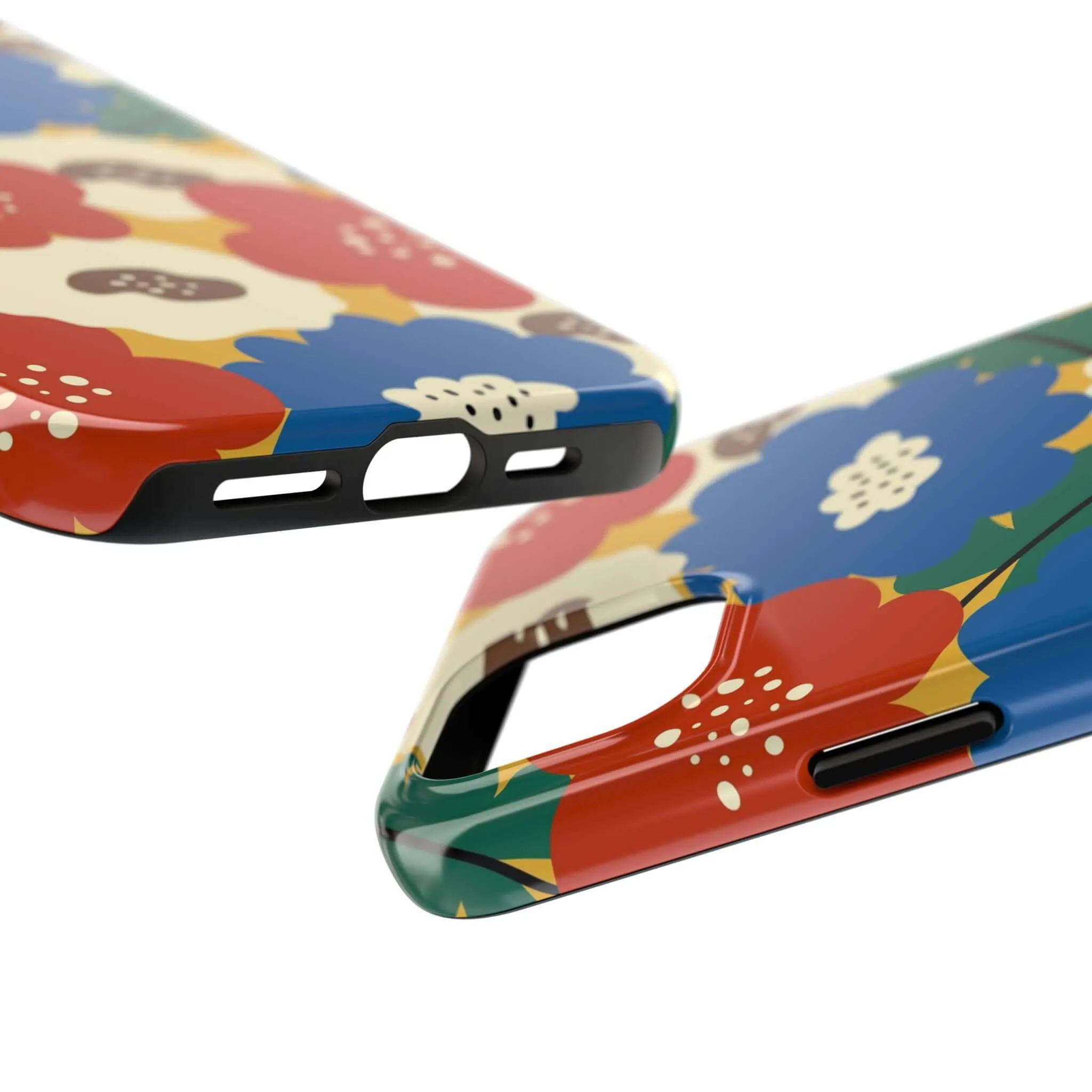 Retro Blooms | Red Flower Case