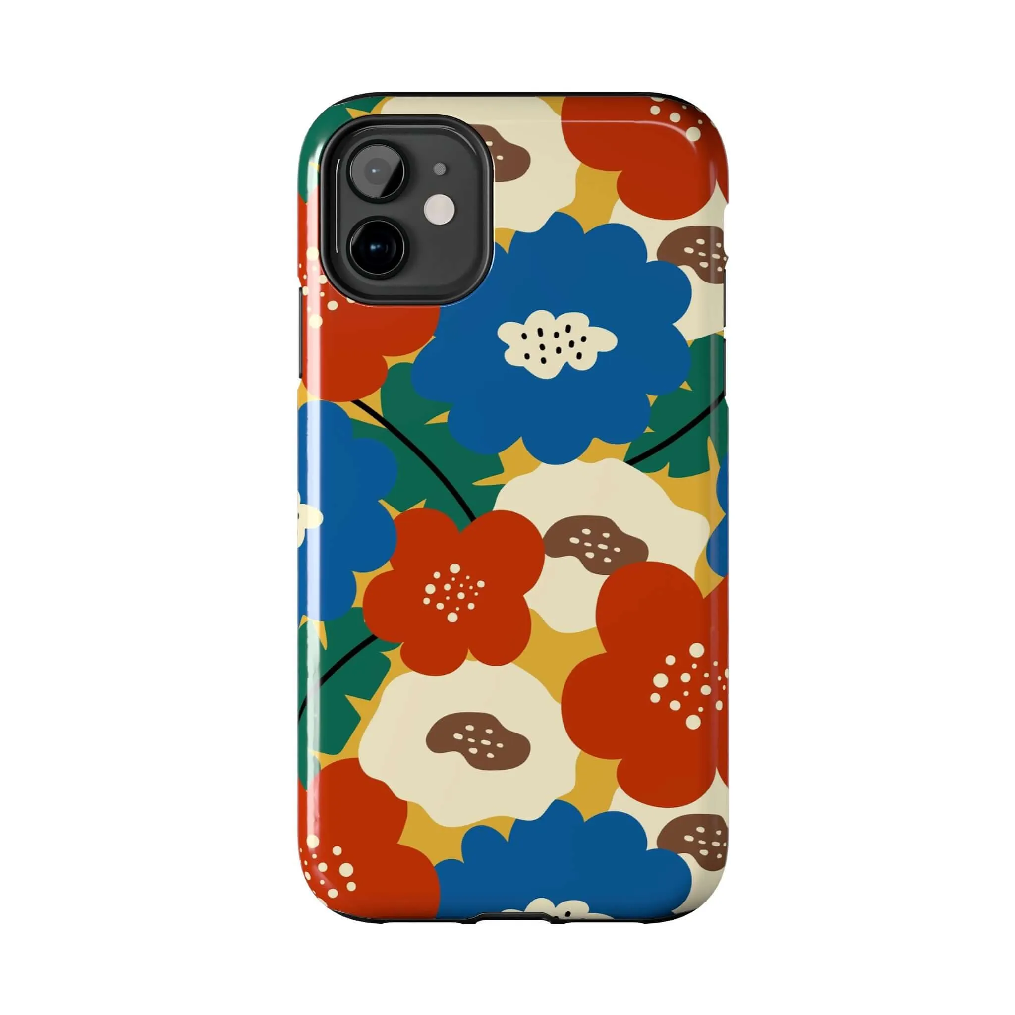 Retro Blooms | Red Flower Case