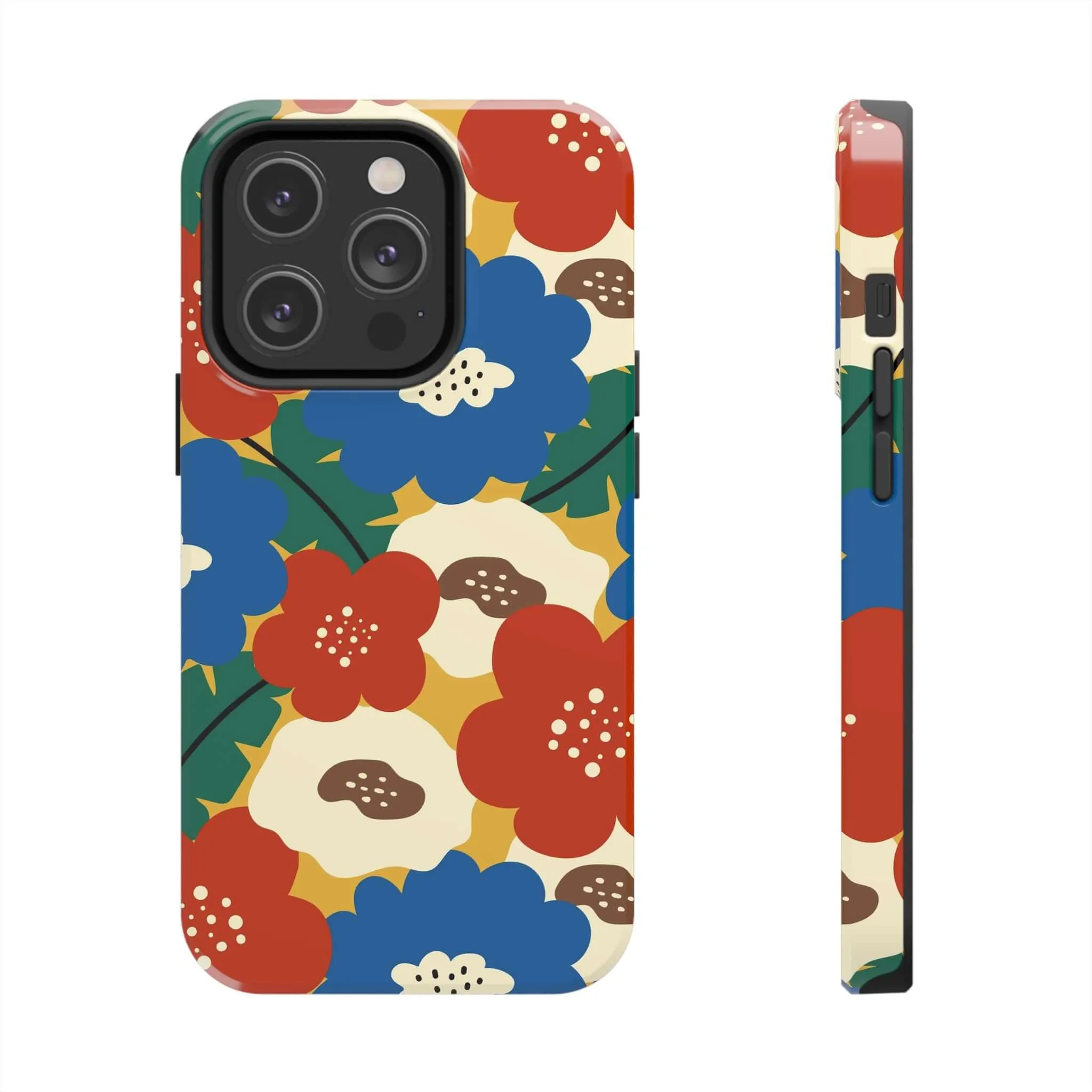 Retro Blooms | Red Flower Case