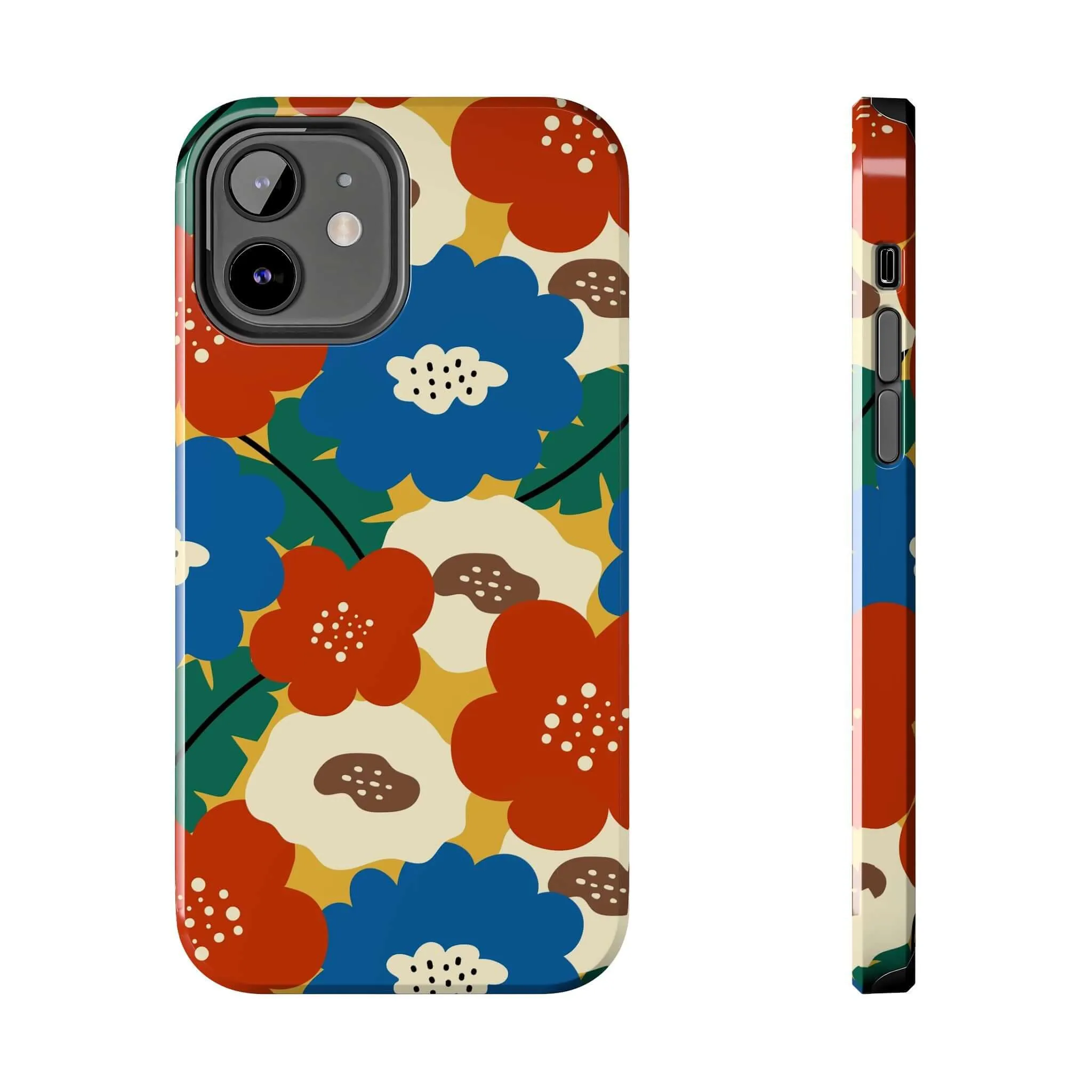 Retro Blooms | Red Flower Case