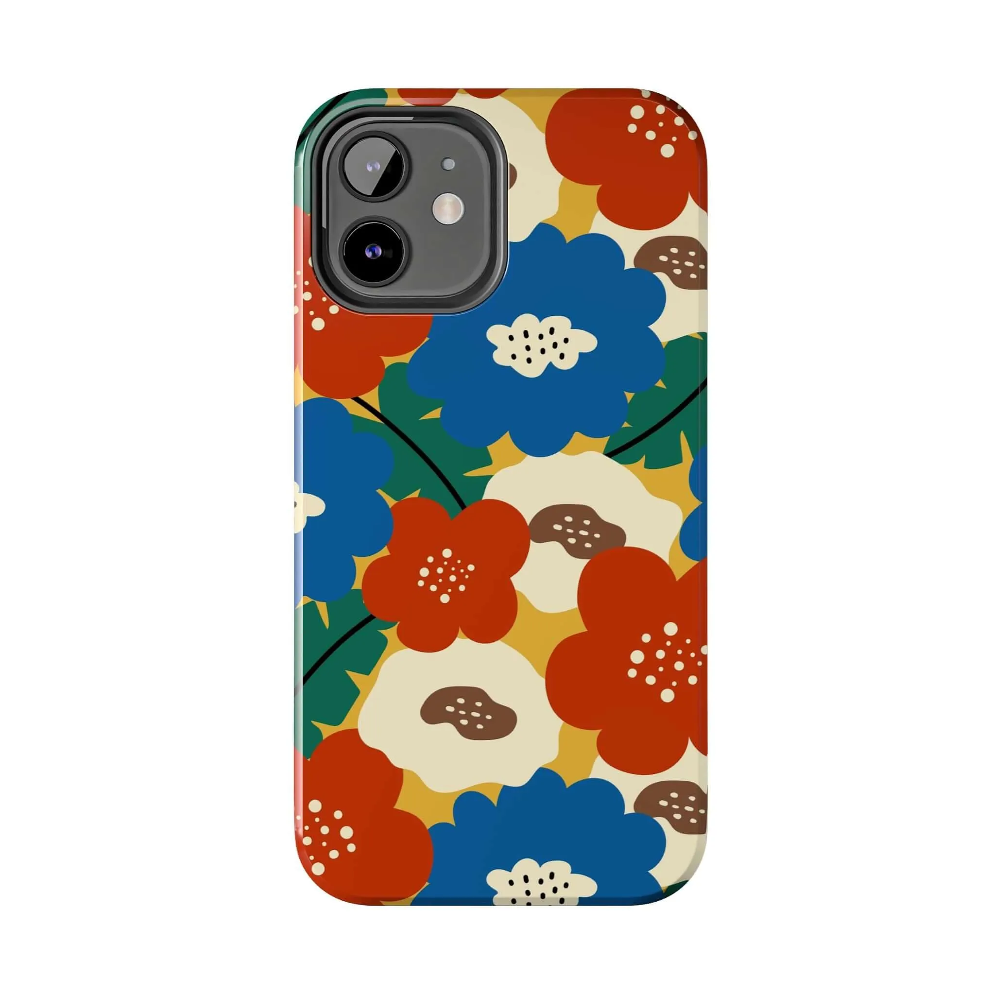 Retro Blooms | Red Flower Case