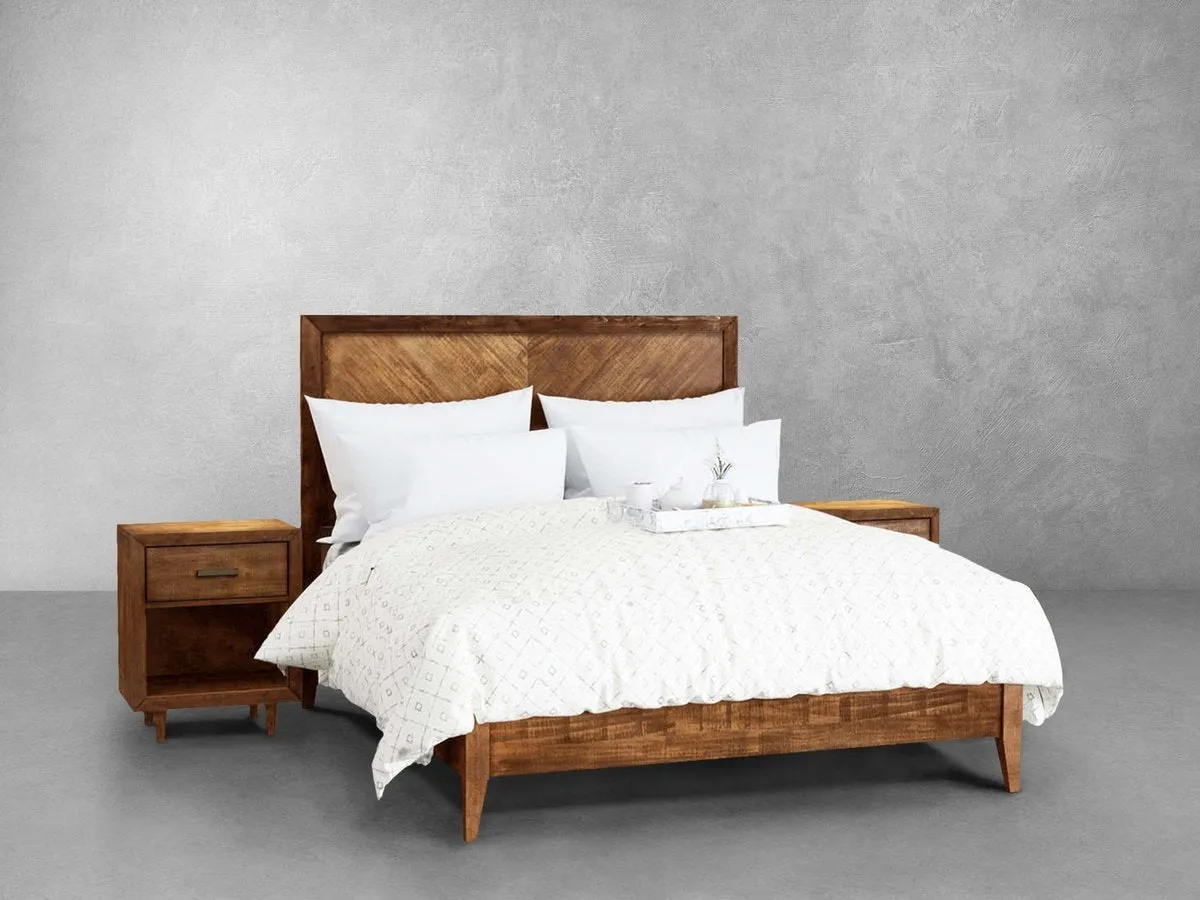 Retro Wood 3-pc Bedroom Set