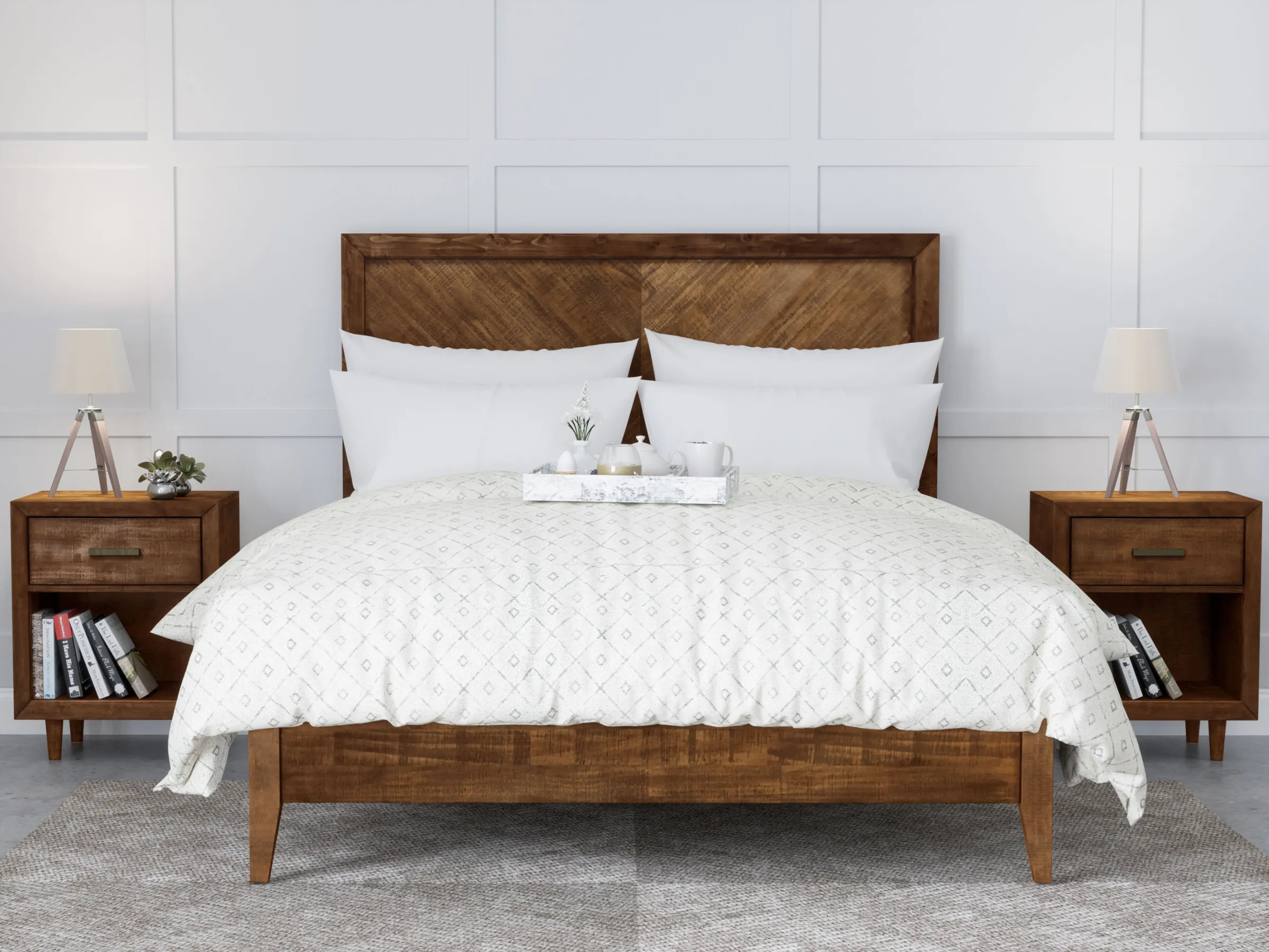 Retro Wood 3-pc Bedroom Set