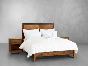 Retro Wood 3-pc Bedroom Set