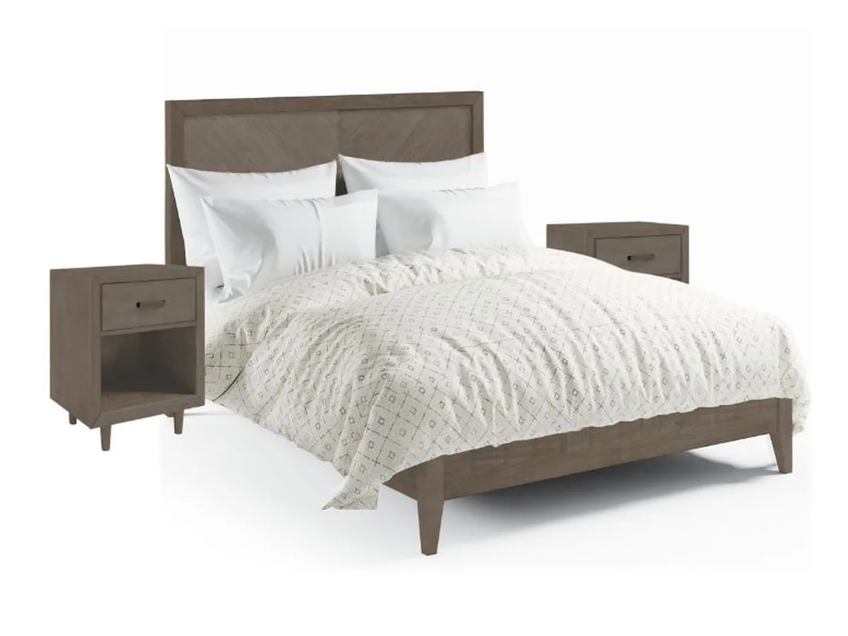 Retro Wood 3-pc Bedroom Set