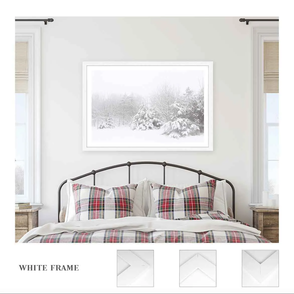 Snowy Pines Wall Art Print