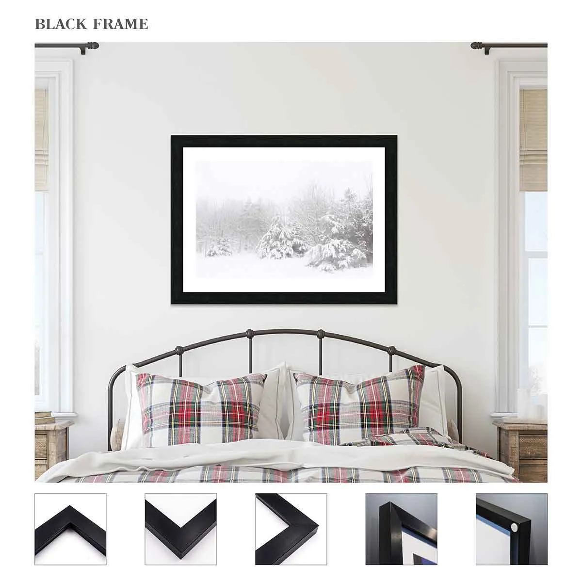 Snowy Pines Wall Art Print