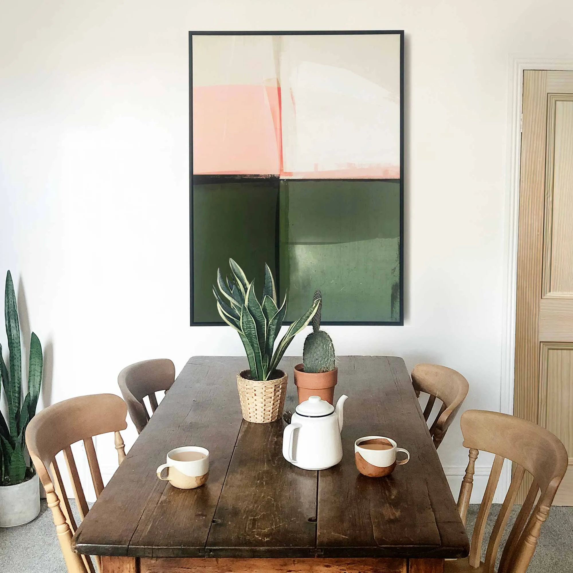 Stay Grounded Framed Abstract Canvas Art
