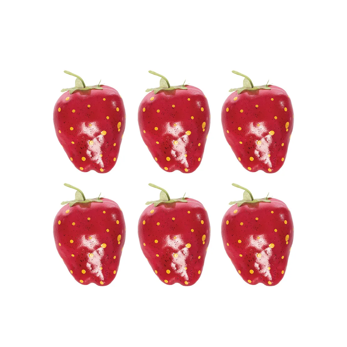 Strawberry Ornaments, Set of 6