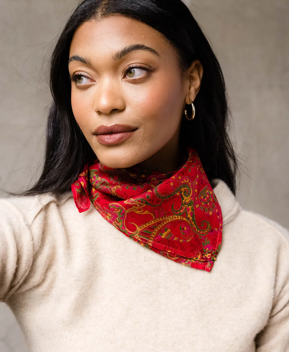Vintage Silk Bandana - No. 240720