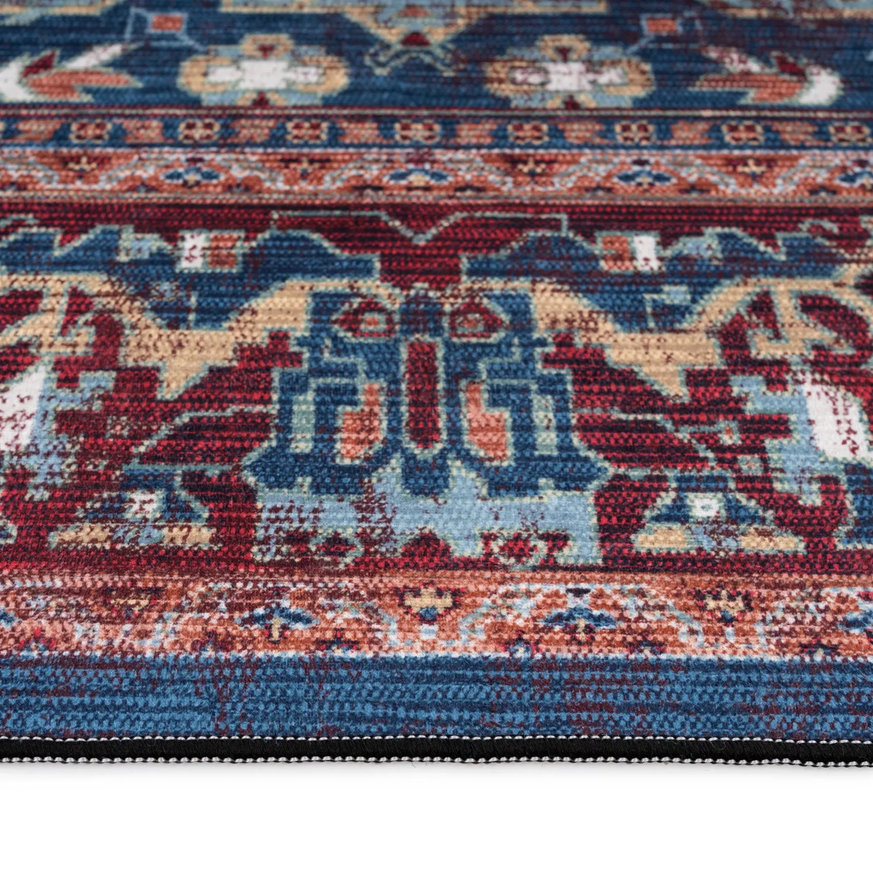 Washable Distressed Earthy Vintage Rug - Bonnie