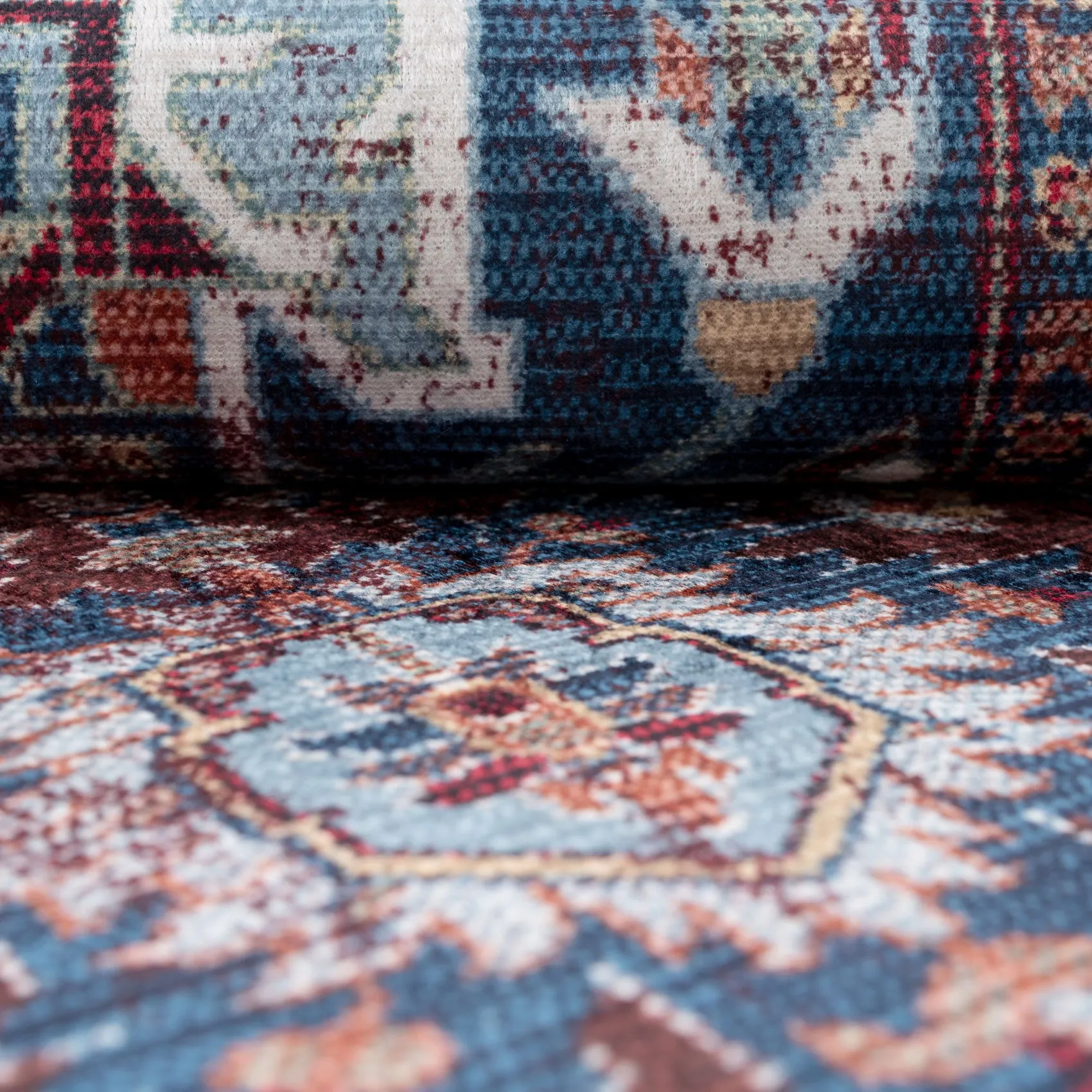 Washable Distressed Earthy Vintage Rug - Bonnie