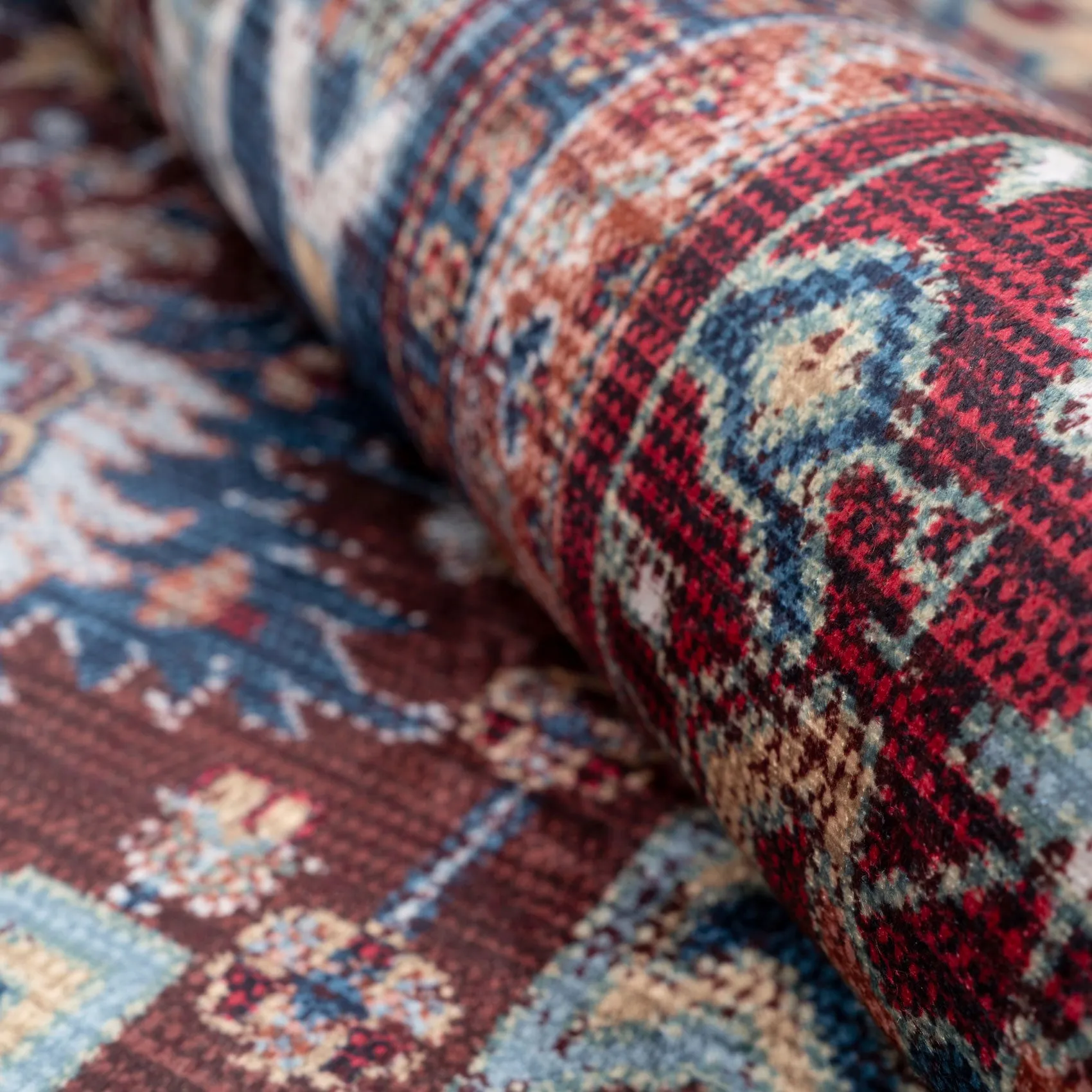 Washable Distressed Earthy Vintage Rug - Bonnie