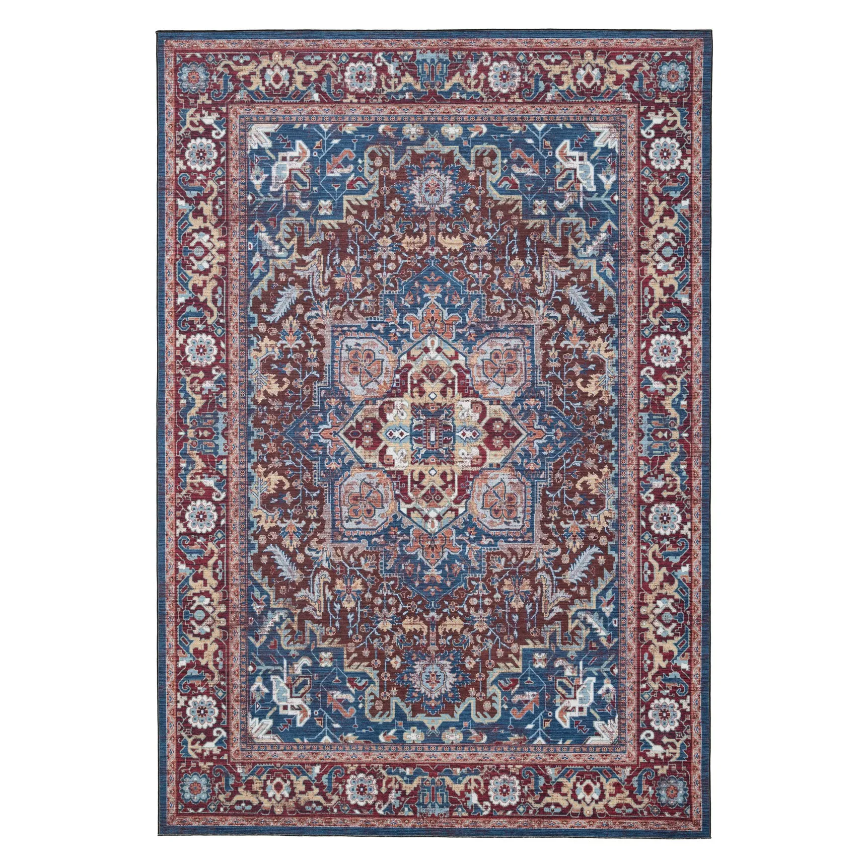 Washable Distressed Earthy Vintage Rug - Bonnie