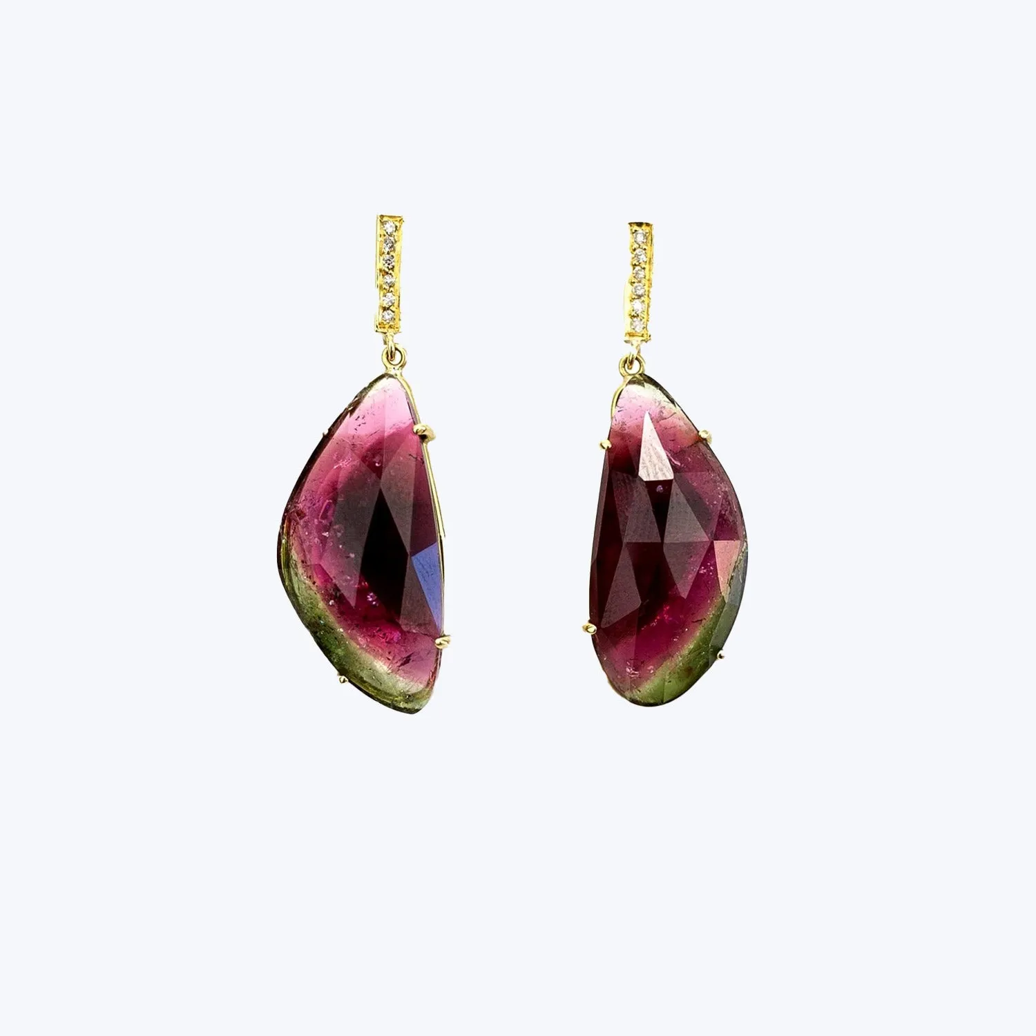 Watermelon Tourmaline Earrings