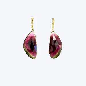 Watermelon Tourmaline Earrings