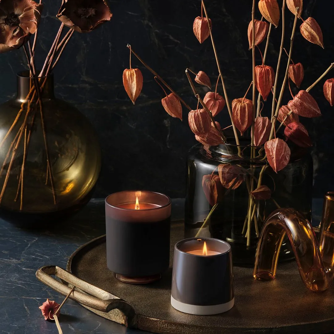 Woodfire Shine Ceramic Candle
