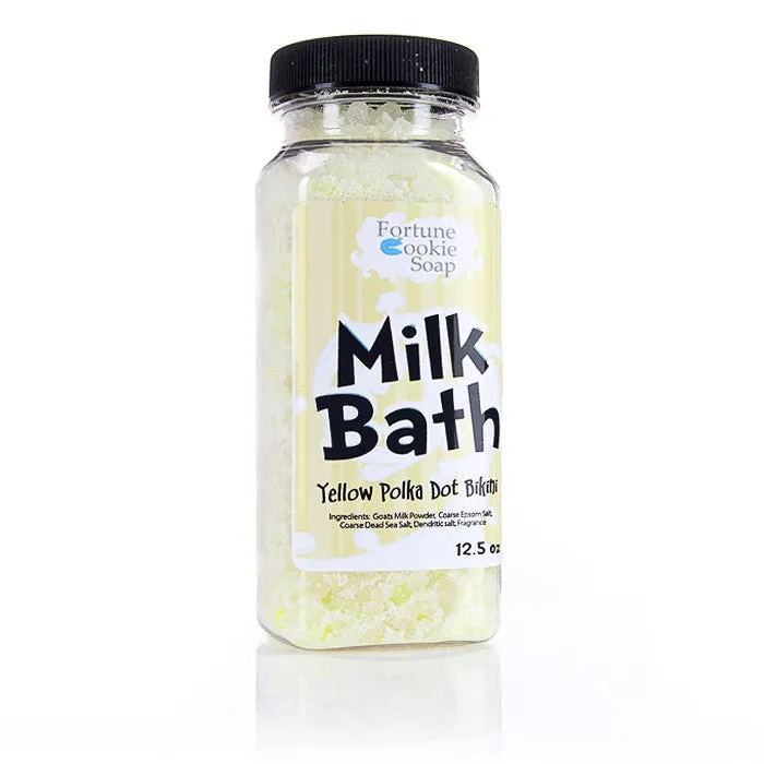 Yellow Polka Dot Bikini Milk Bath Bag (12.5 oz)